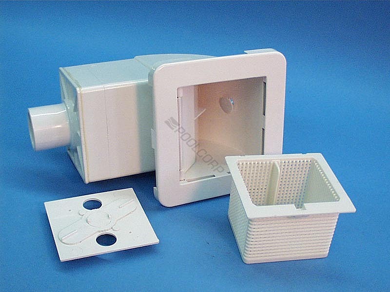 1.5s/2spg white front access spa skimmer