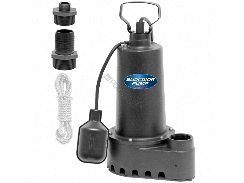 1/3hp cast iron sump pump w/ 25 cord