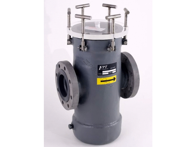 4x4 flanged frp/pvc strainer w/ ss basket