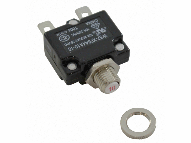 10a 250vac/50vdc load center resettable breaker