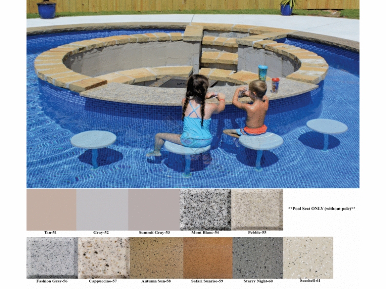 16 tan in pool/spa seat w/o pole
