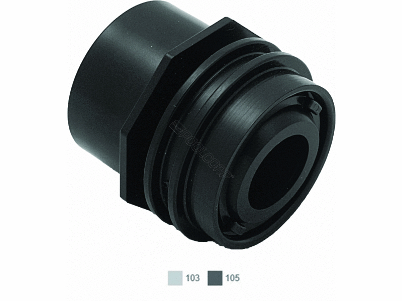 2 lt gry insider flush mount return fitting w/ 1 eye