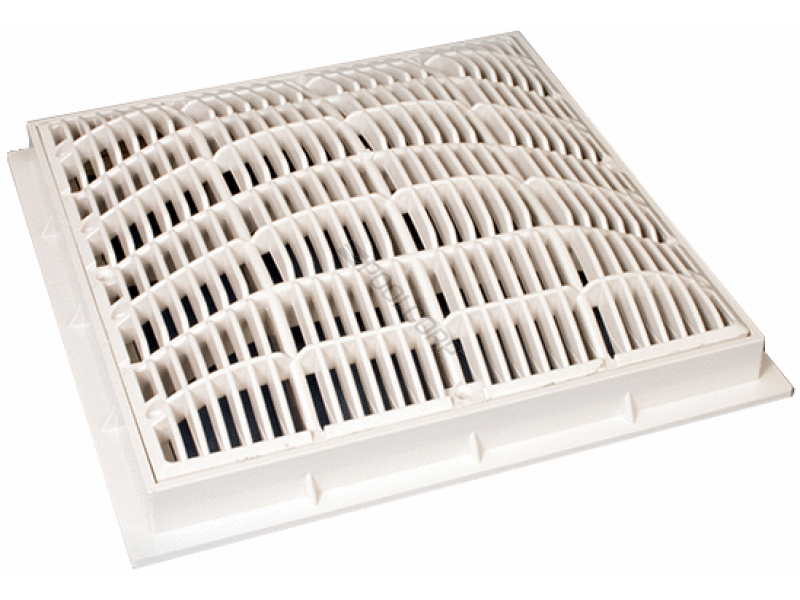sg640-4720 v 12x12 white suction cover w/ frame