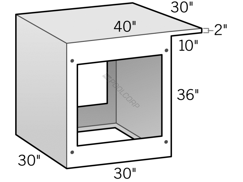 10 canteliver back cabinet