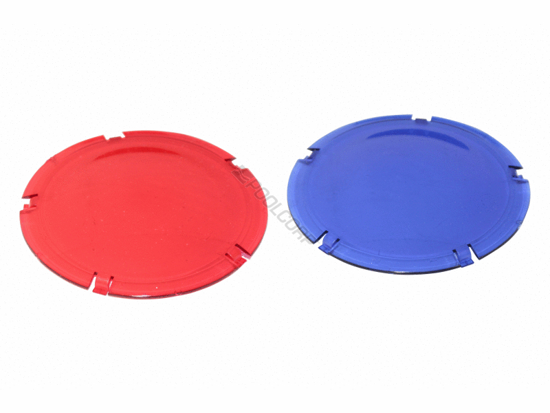 blue & red hilite plastic lens cover set