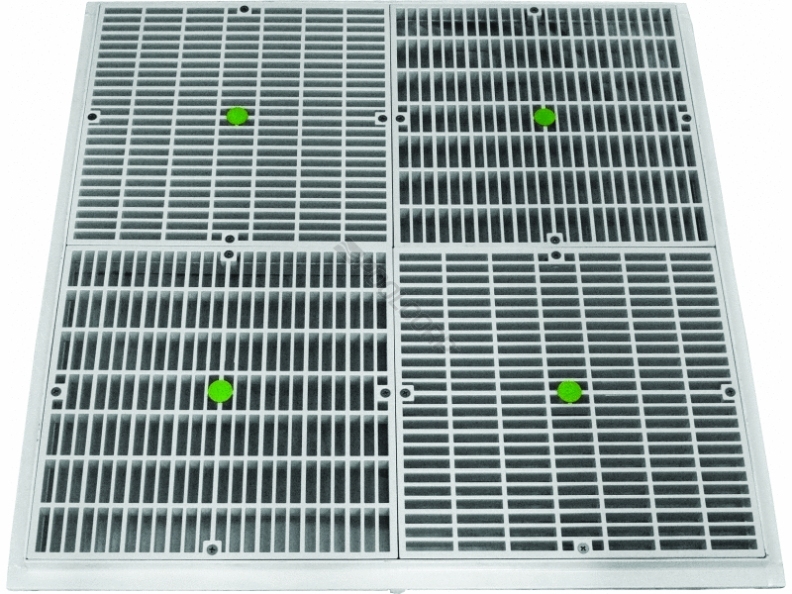 24x24 white flat suction cover w/ frame