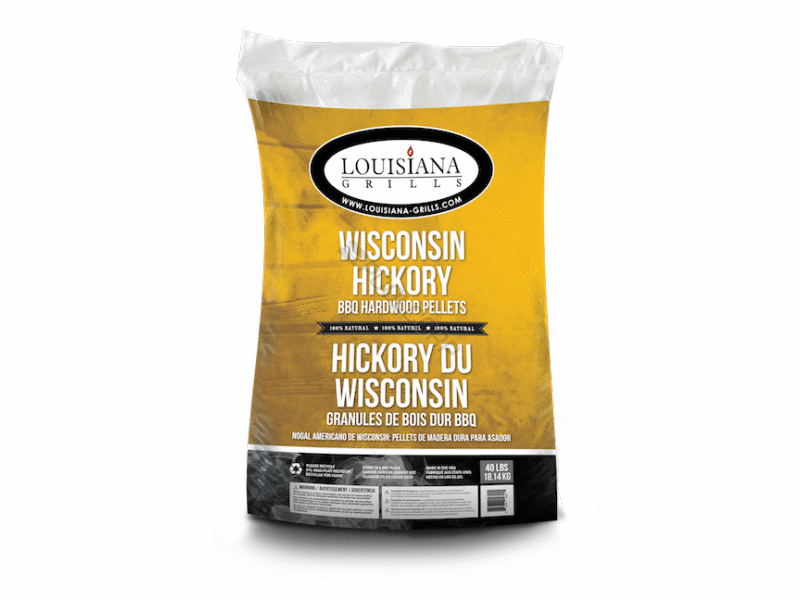 50/plt 40# wisconsin hickory grill pellets