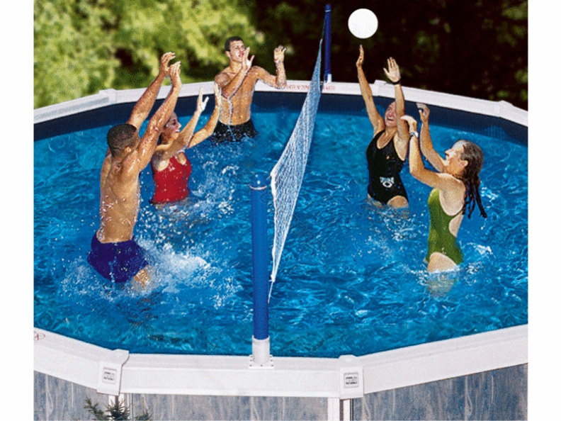 4/cs above ground cross pool volley