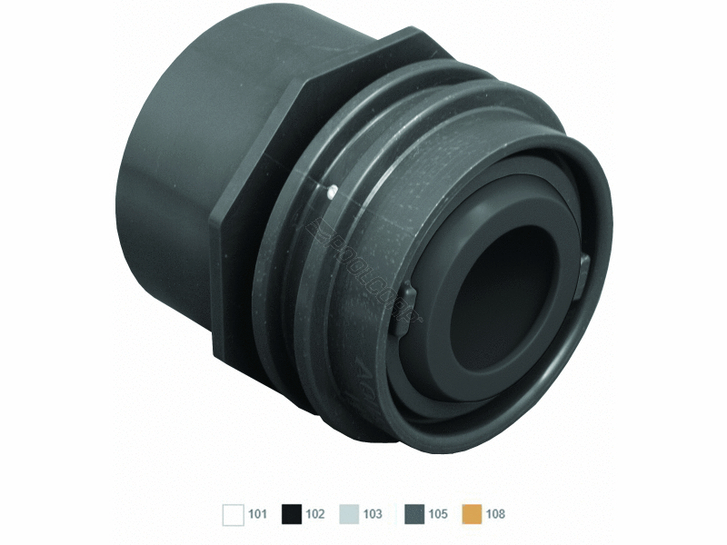 1.5fpt dk gry flush mt return ftg w/ wtr stop