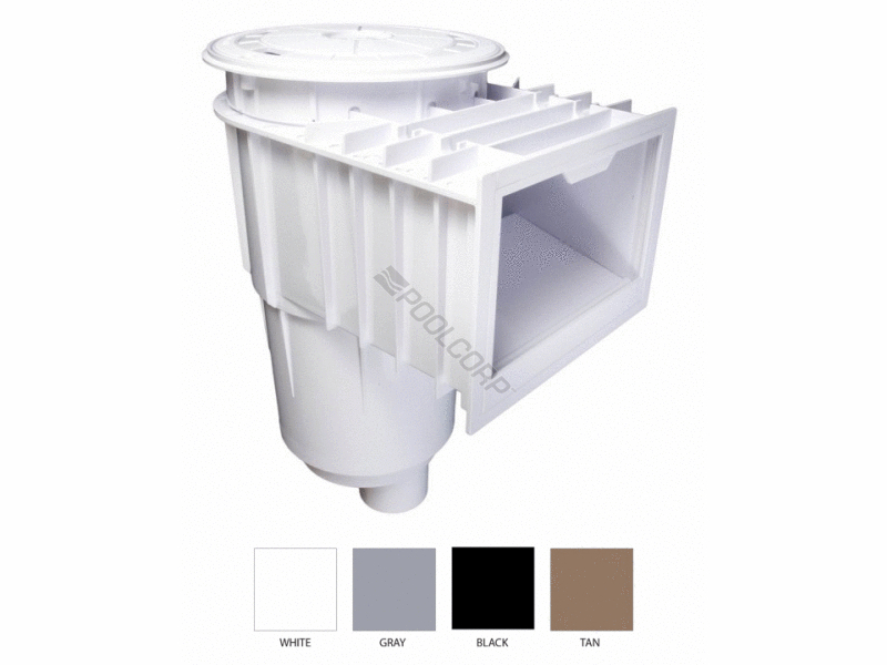 2s white/ tan lid ig abs gunite skimmer