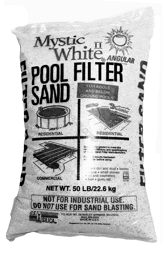 50# mystic white pool filter sand