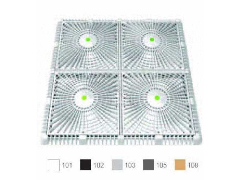 18x18 white star suction cover w/ frame