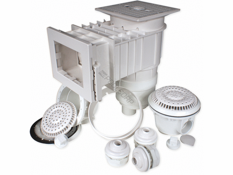 2skt white standard vl ig skimmer w/ square lid