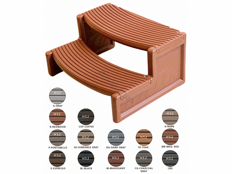 charcoal gry spa handi step