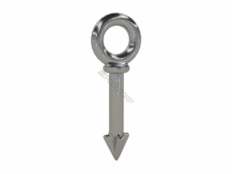 chrome plated brass arrow head rope eye