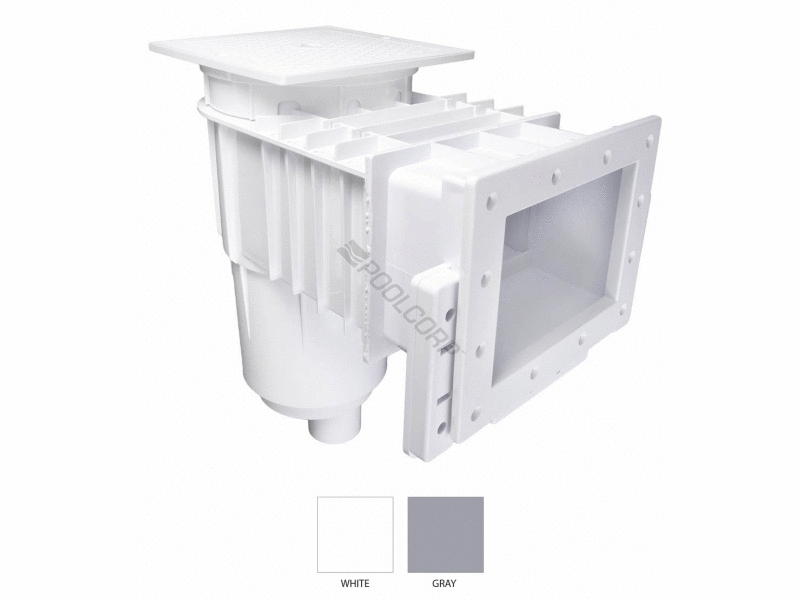 white ig vinyl liner skimmer w/ square lid
