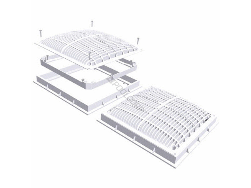 2pk 12x12 wht low vel cover & in/out frame