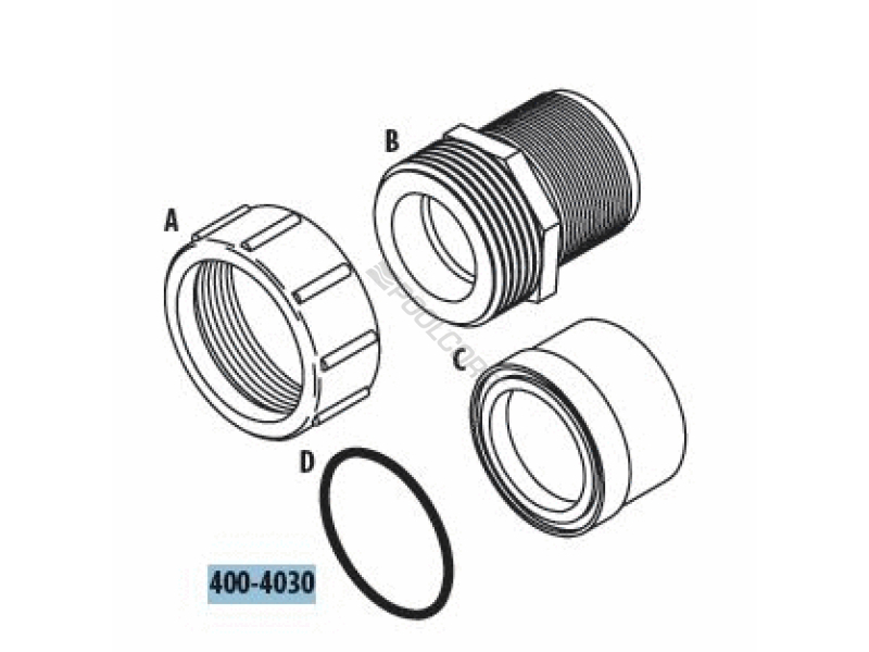 25/cs 1.5mptx1.5s bagged sch40 pvc union