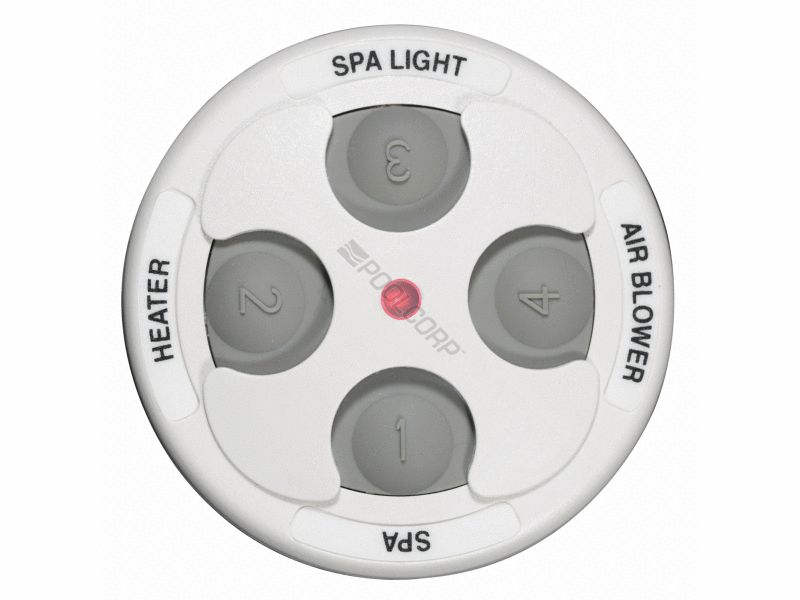 white 200 4-function spa side remote