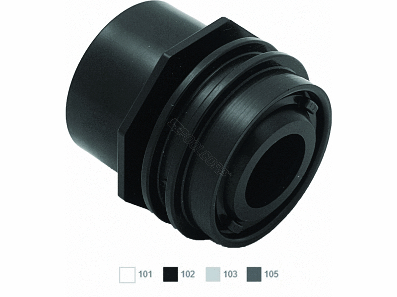 .75 dark gry 2 pipe flush mt return ftg w/ wtr sto
