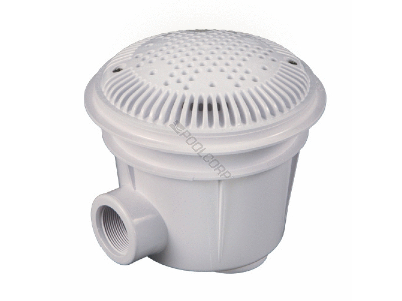 2x2 dk gry outlet dual m drain w/av grate
