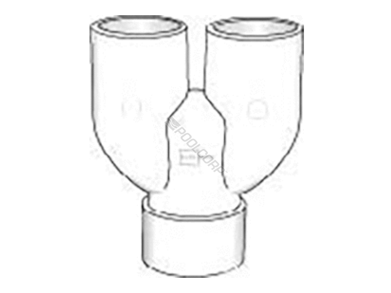 2 y-pipe fitting to combine valve ports