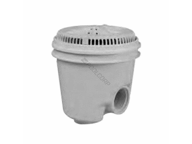 2/pk 8 white suction cover w/ frame & 2-port sump