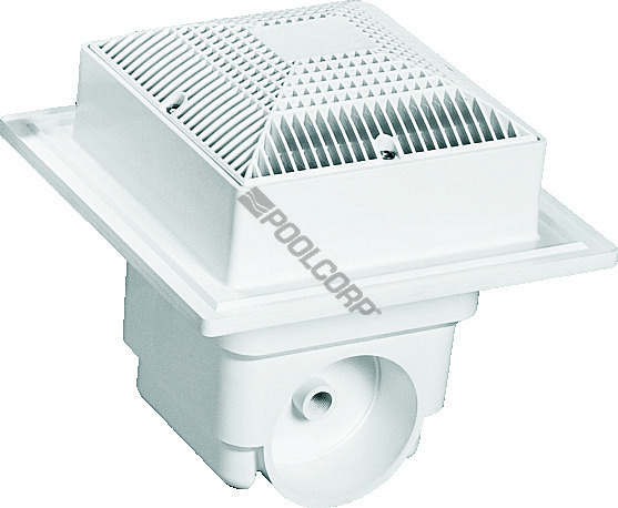 2/pk 9x9 domed white sump & grate