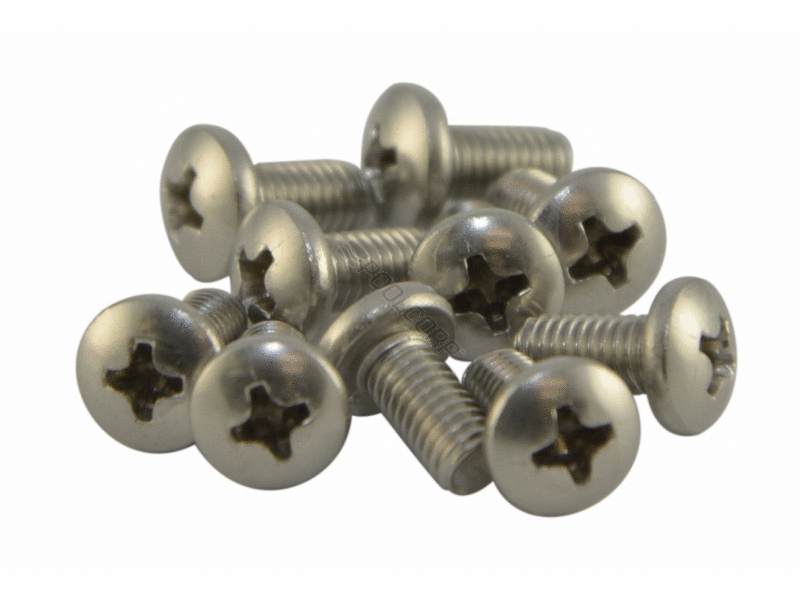10/pk #10-32x3/8 ss pan head screw