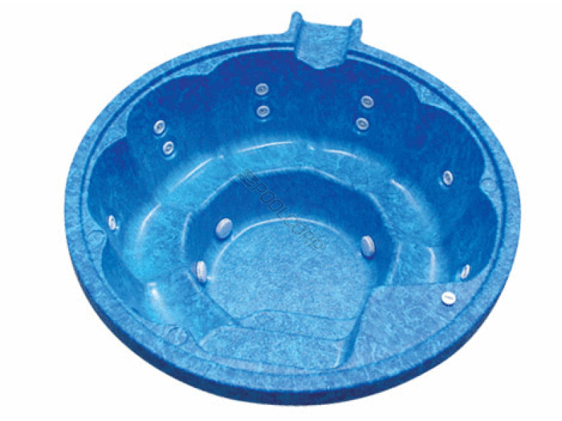 plumbed/foamed spa 92 sclpd splovr blue grnt