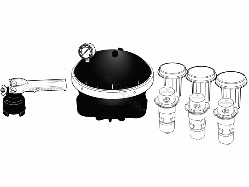 black ecopool ribbed body sys w/ black valve