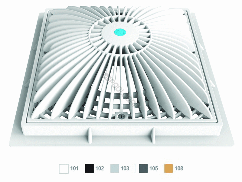 9x9 white moflow suction cover w/ frame
