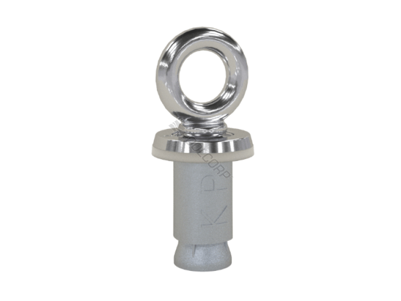 chrome plated brass rope eye w/ lead sleeve
