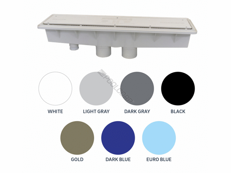 light gry avsc dual suction channel drain