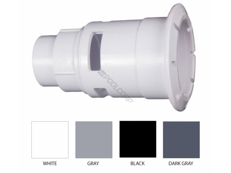 white gunite jet wall fitting
