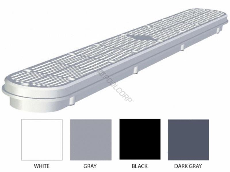 32 white channel drain cover & frame