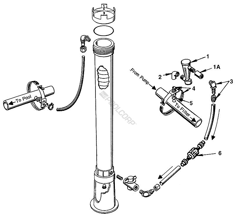 saddle clamp w/ inlet fitting
