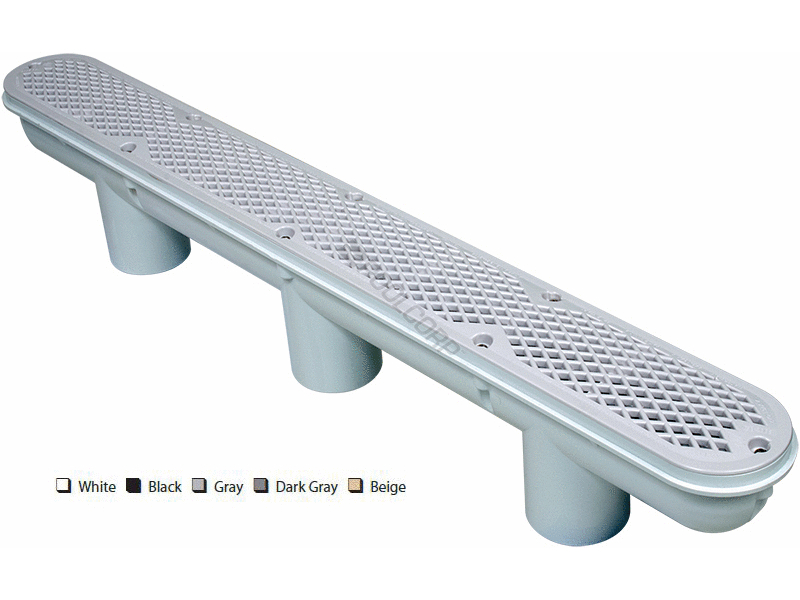32 channel dk gry conc diamond strip drn
