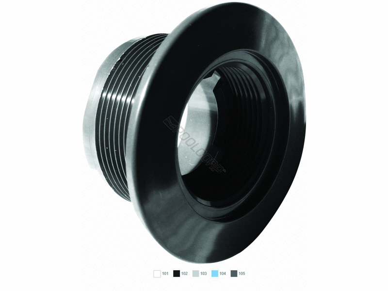 1.5fpt dark gry large wall ftg w/ threaded od