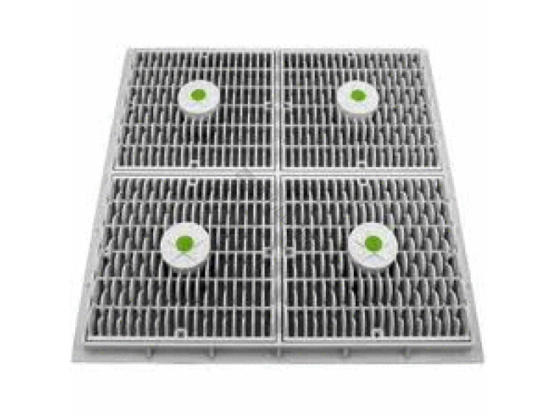 18x18 white wave suction cover w/ frame