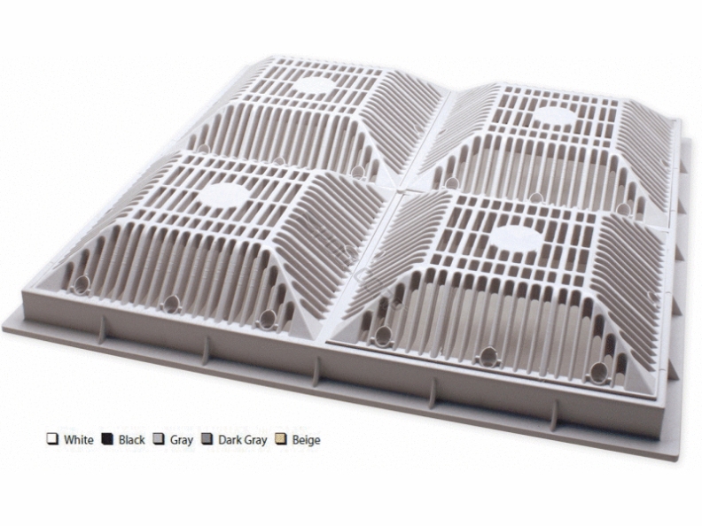18x18 white suction cover & frame