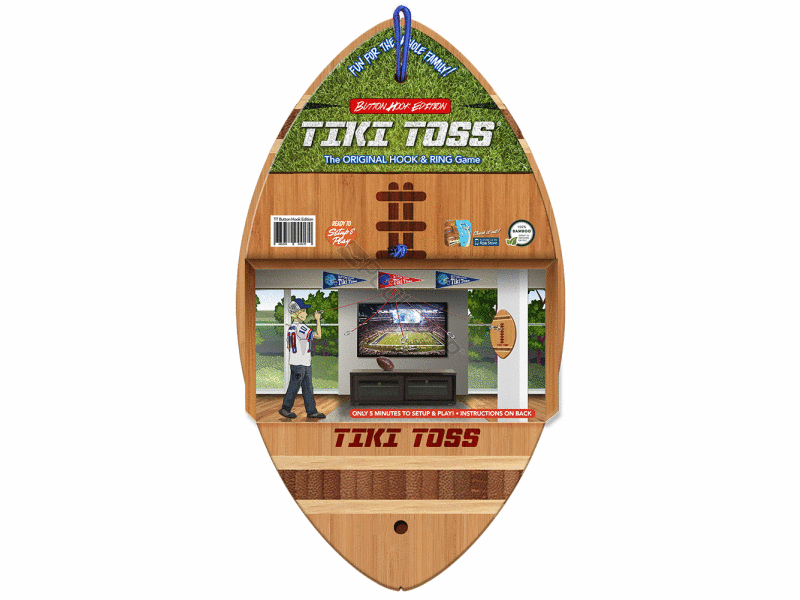 12/cs tiki toss football hook & ring toss game