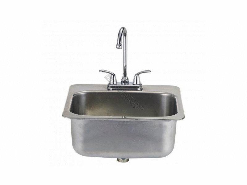 19.25x17x8 large sink & faucet