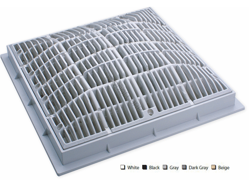 12x12 dk gry suction cover & frame