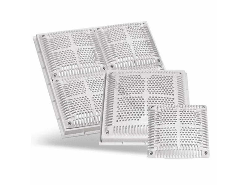 2pk 18x18 wht hi-flow cover & in/out frame