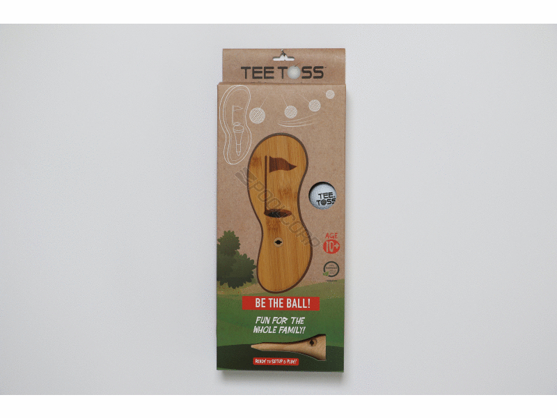 18/cs tee toss golf ball & tee toss game