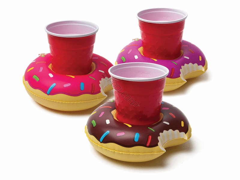24/cs 3pk frosted donuts beverage boat