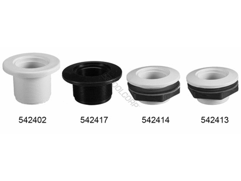 1.5 slip black conc long body return fitting