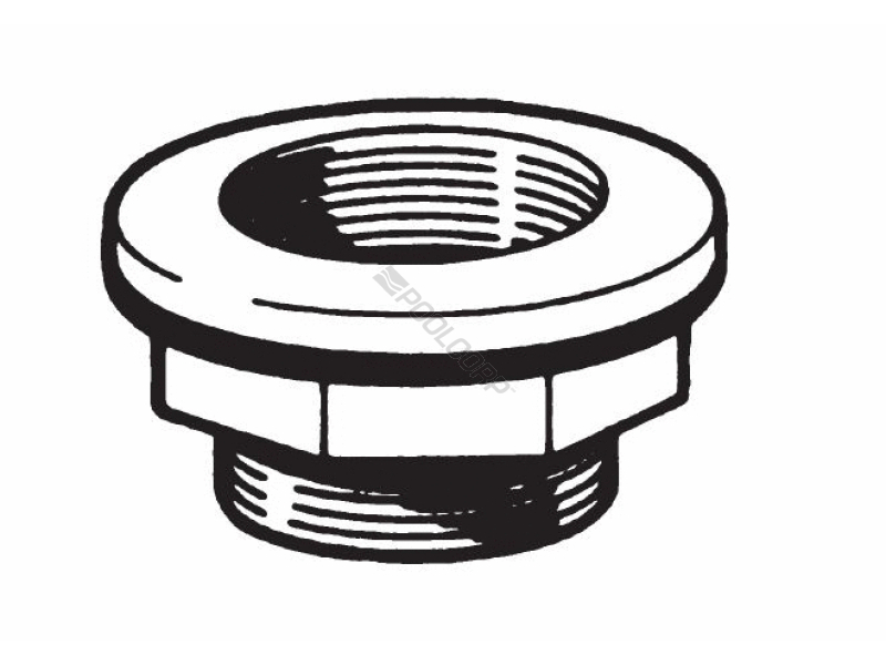 1.5fpt white return fitting w/ sandwich gasket