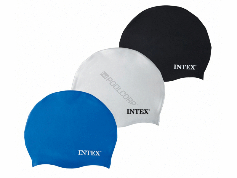 55991 24/cs one size fits all silicon swim cap 3 colors